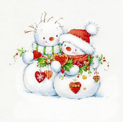 снеговички - детям, любовь, новый год, снеговик, зима - оригинал