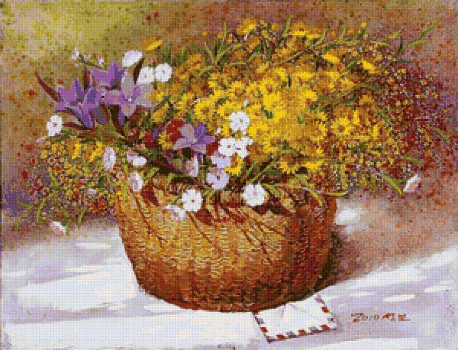№39521 - цветы, картина, подушка - предпросмотр