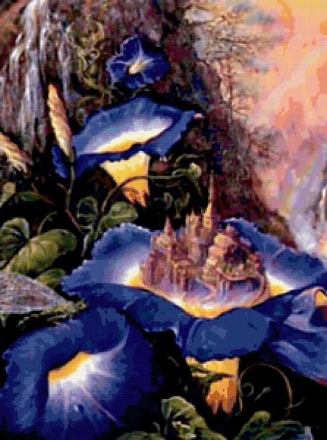 картины жозефины уолл - замок, фентези, цветы, сказка - предпросмотр