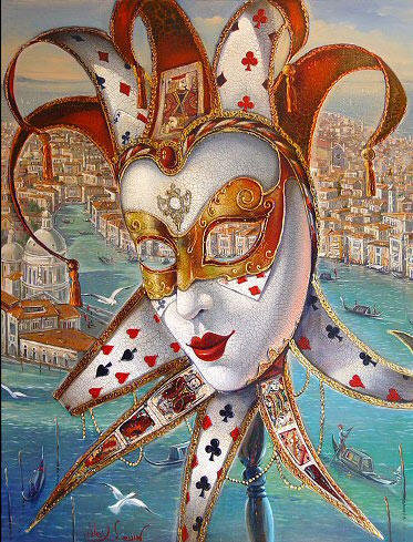 венецианская маска - картина - оригинал
