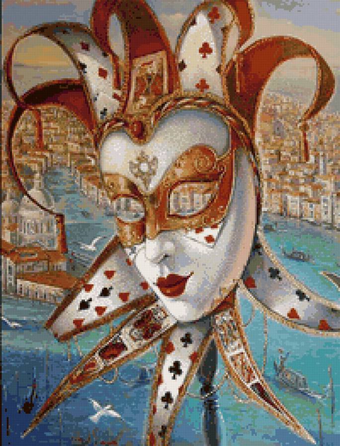 венецианская маска - картина - предпросмотр
