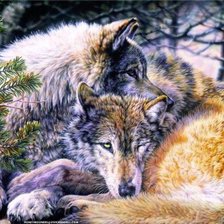 Схема вышивки «волчья любовь»