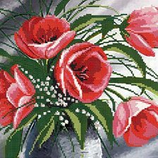 Оригинал схемы вышивки «Букет тюльпанов» (№41212)