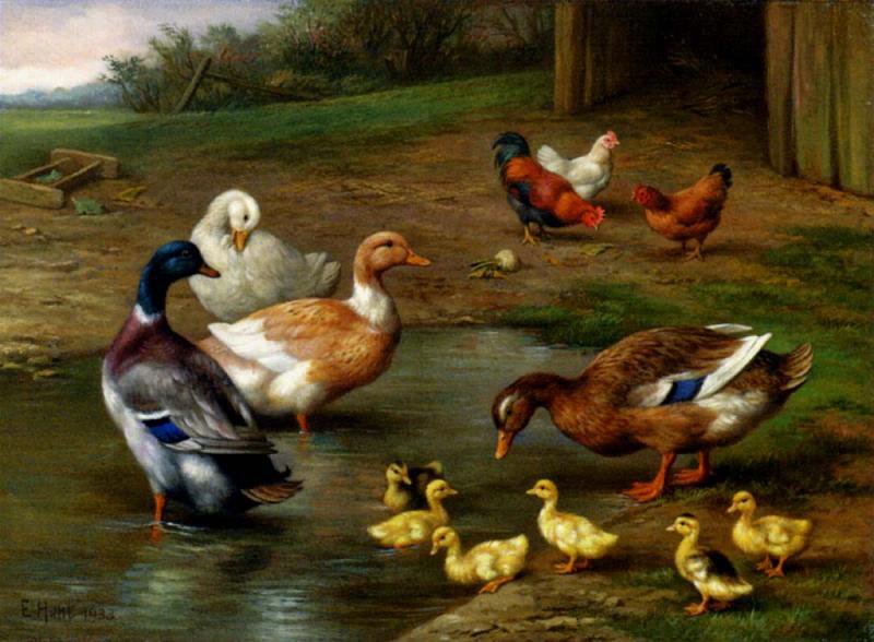 0011 - картина, живопись, природа, птицы - оригинал