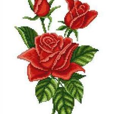 Оригинал схемы вышивки «роза» (№42377)