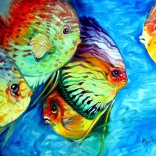 Оригинал схемы вышивки «tropical-fish-colors» (№42433)