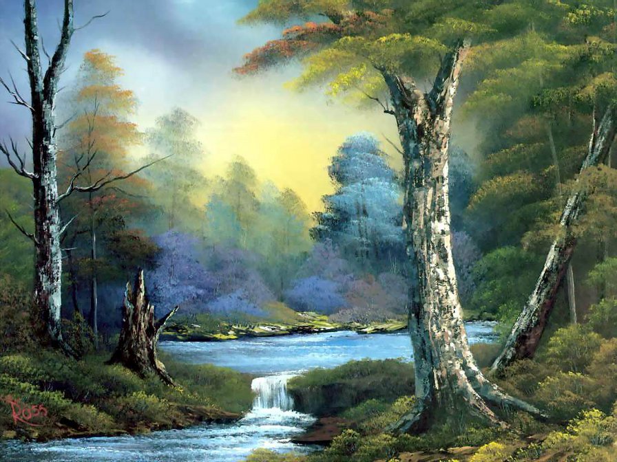 Пейзаж - природа, дерево, вода - оригинал