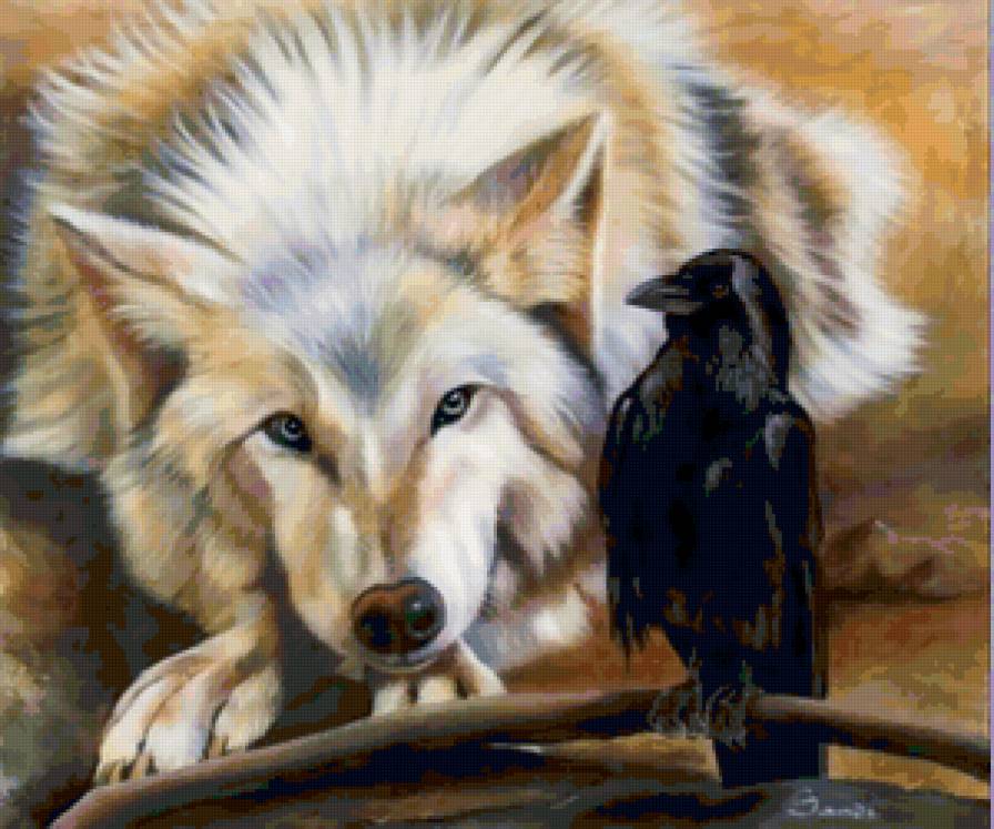 Серия "Волки" - волки, вороны, животные, птицы - предпросмотр