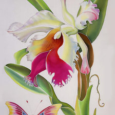 Оригинал схемы вышивки «орхидея» (№43914)
