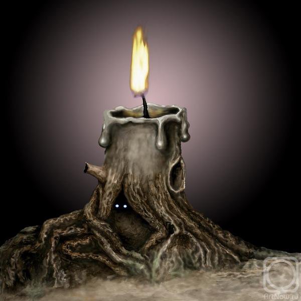 Пенек-свеча - свеча, неизвестное - оригинал