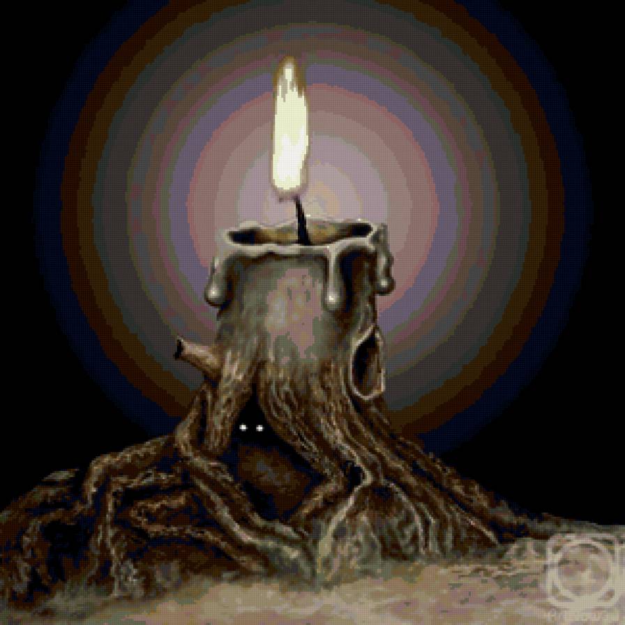 Пенек-свеча - свеча, неизвестное - предпросмотр