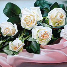 Оригинал схемы вышивки «белые розы» (№46635)
