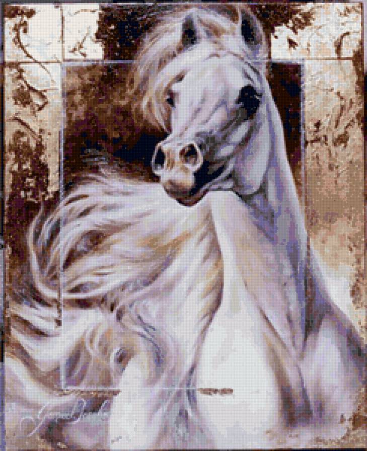 №46983 - картина, кони, живопись, животные, лошадь, лошади, конь - предпросмотр