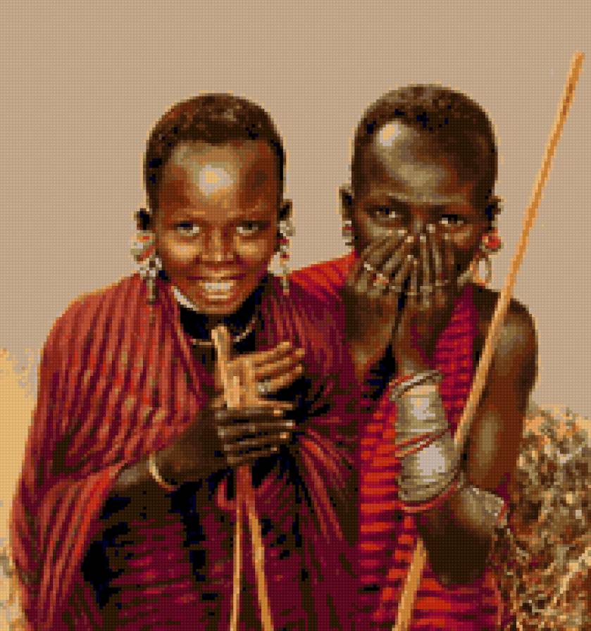 Дети Африки - африка, дети, улыбка, негры - предпросмотр