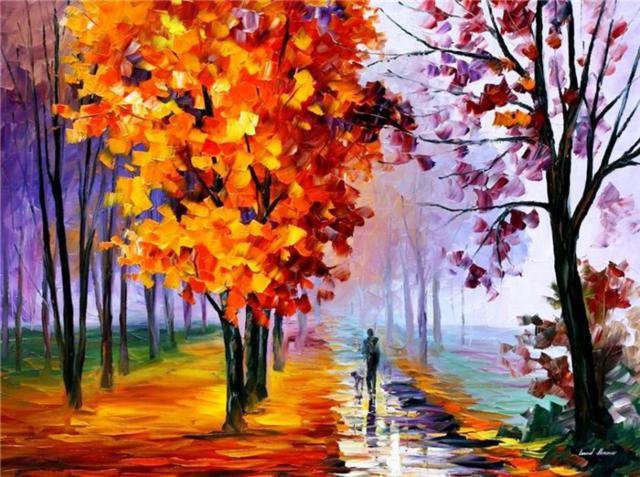 Осень - город, осень, деревья, парк - оригинал