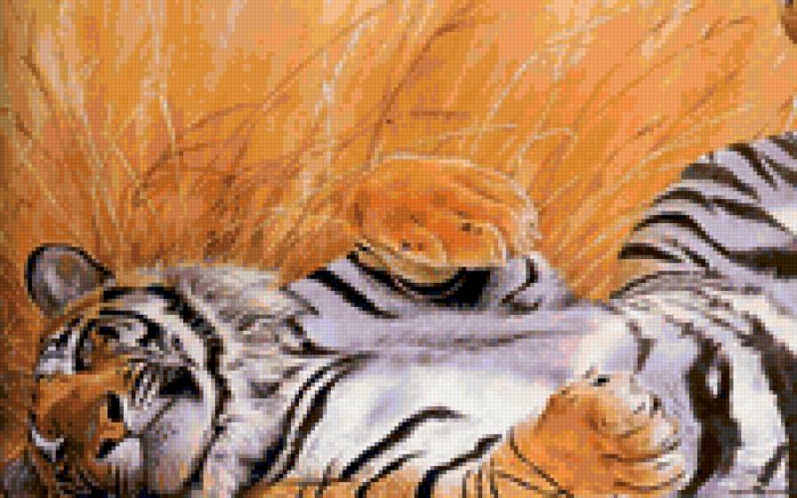 Тигр на отдыхе - предпросмотр
