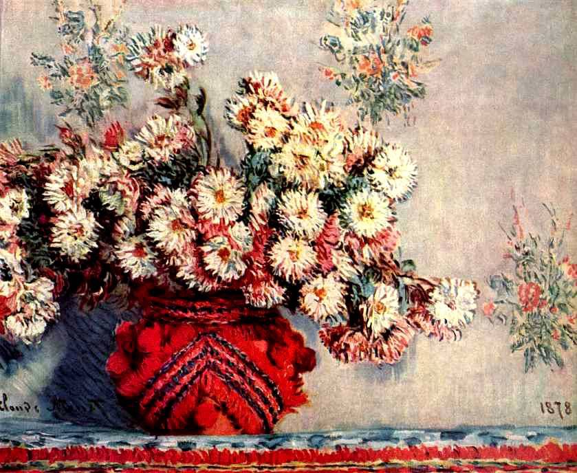Клод Монэ Хризантемы - цветы, натюрморт - оригинал