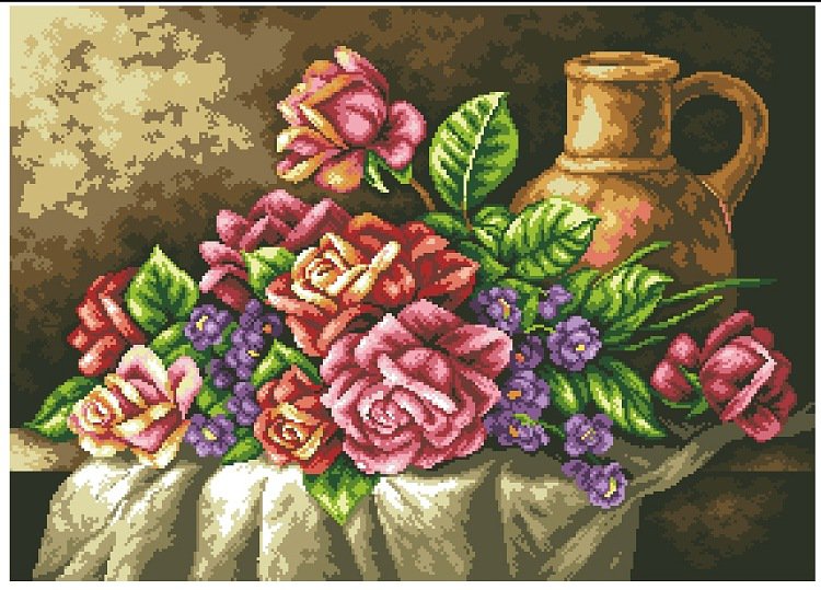 №51353 - букет, ваза, цветы - оригинал