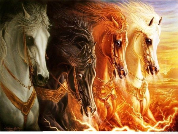 небо,земля,воздух,огонь - лошади, таинственый мир - оригинал