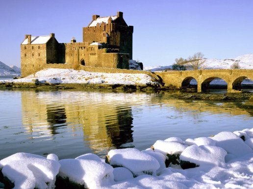 Замок Эйлен-Донан, фьорд Лох-Дуйх в Шотландии - оригинал