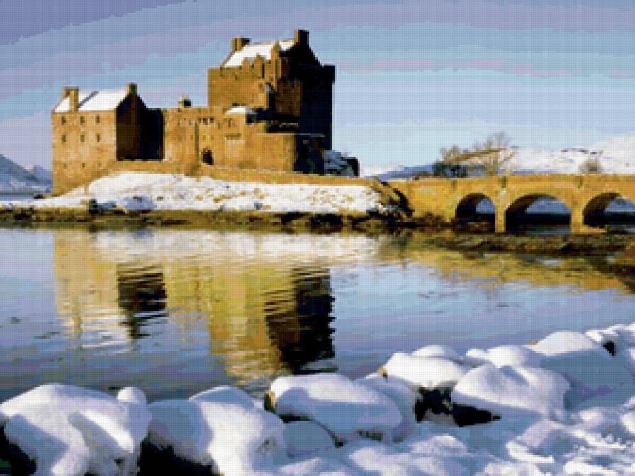 Замок Эйлен-Донан, фьорд Лох-Дуйх в Шотландии - предпросмотр
