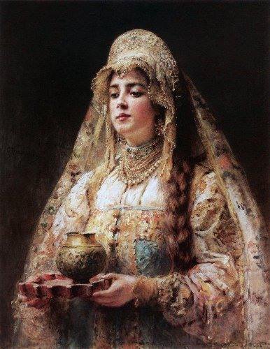 русская красавица - красавица, славяне, женщина, царевна, сказка - оригинал