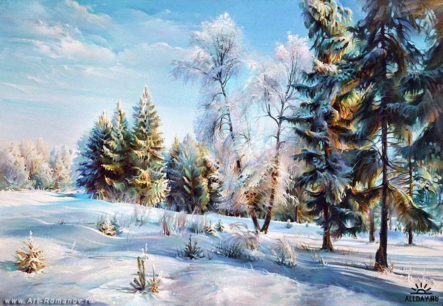 зима - пейзаж, лес, природа, зима - оригинал