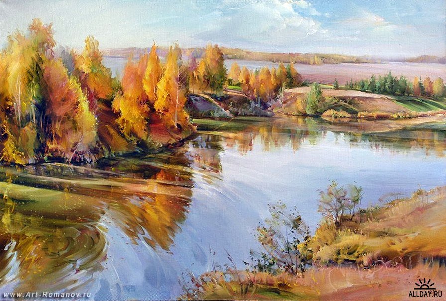осень - осень, пейзаж, природа, вода - оригинал