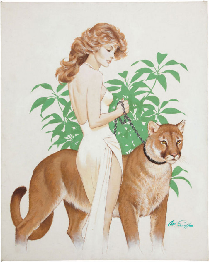 женщина и кошка - хищники, женский образ, животные, кошки, девушки - оригинал