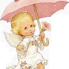 Схема вышивки «ангелочок з парасолькою»