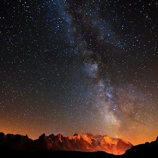 Млечный путь над альпами