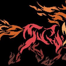 Оригинал схемы вышивки «огненный конь» (№57660)