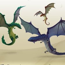 Схема вышивки «полет дракона»