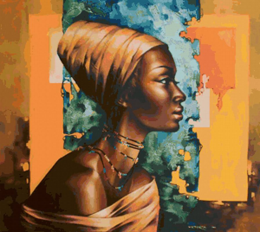 африканка - африка, девушки, девушка, мотив, образ, картина - предпросмотр