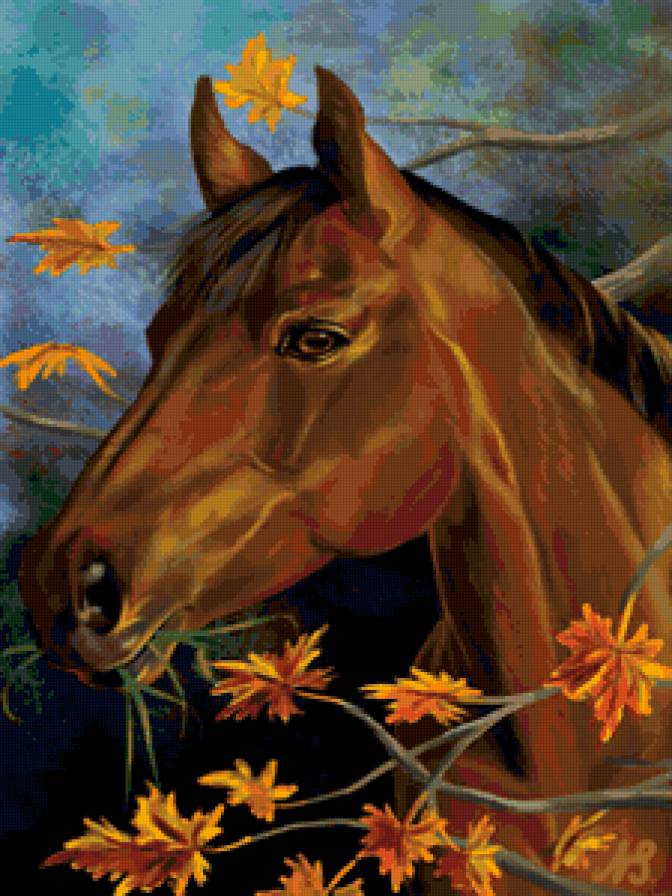 лошадка - картина, лошади, кони, животные, лошадки - предпросмотр