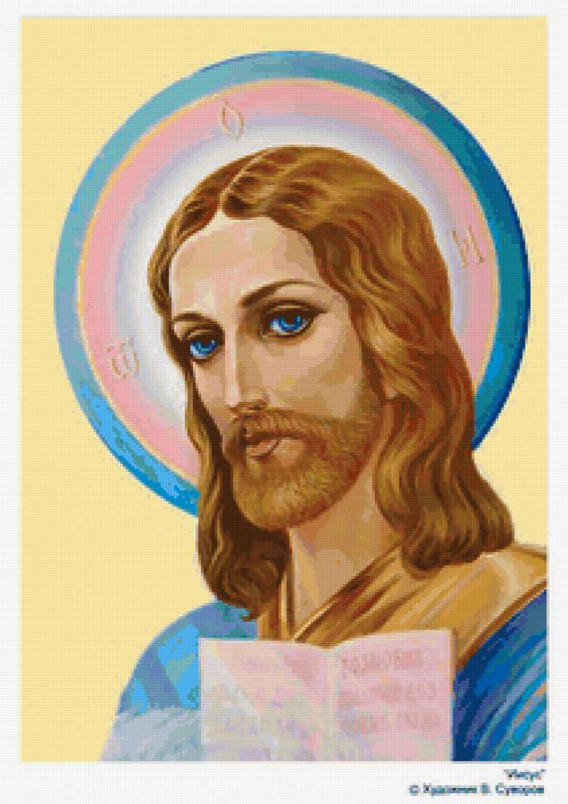 Иисус - картина, икона - предпросмотр