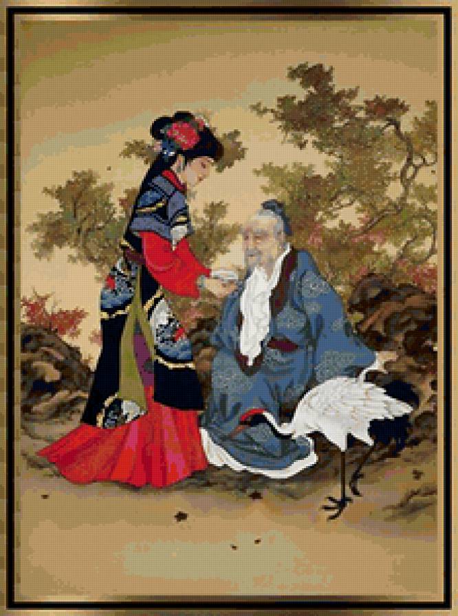 №61400 - китайская живопись, люди - предпросмотр