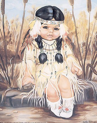 Маленькая Покахонтас - индеец, девочка, ребенок, этно - оригинал