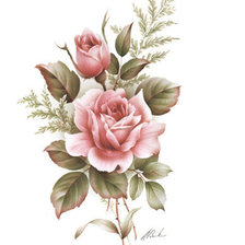 Оригинал схемы вышивки «Розы на ветке» (№63418)