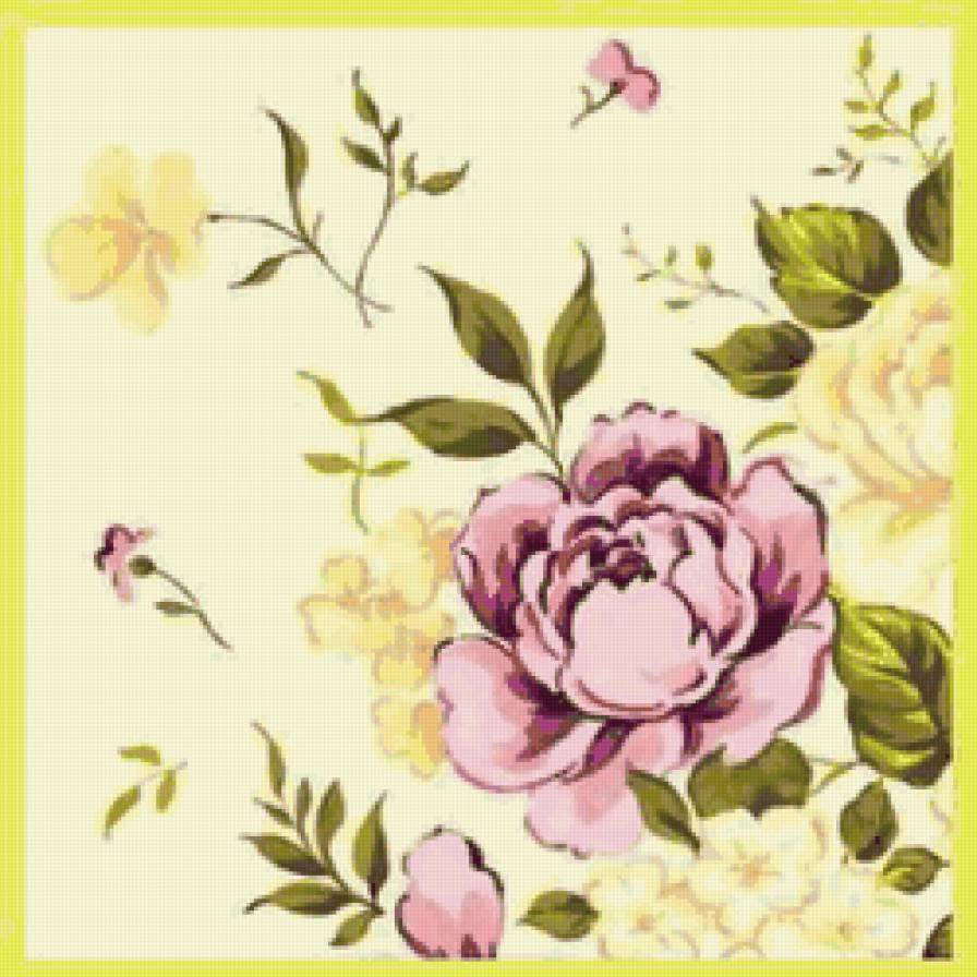 Подушка"Цветы" - цветы, живопись, подушка, розы - предпросмотр