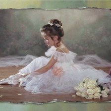 Оригинал схемы вышивки «юная балерина» (№64717)