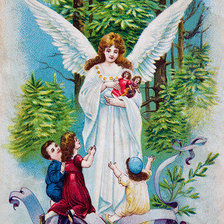 Оригинал схемы вышивки «ангел» (№65773)