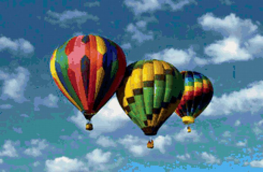 воздушные шары - небо, высота, полет, шары - предпросмотр