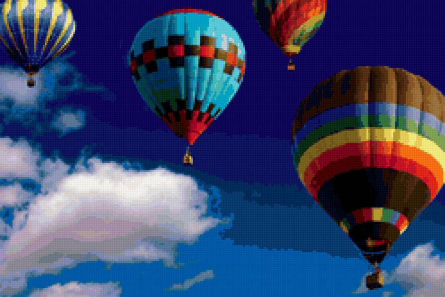 воздушные шары - высота, небо, полет - предпросмотр