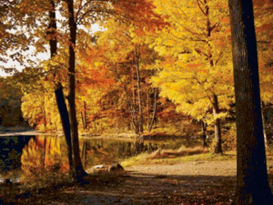 Осень - осень, лес, река, природа, вода - предпросмотр