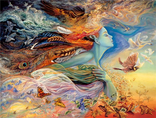 №67699 - подушка, девушка, бабочки, абстракция, птицы, текстура, картина - оригинал
