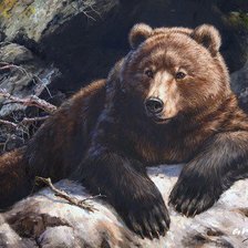 Оригинал схемы вышивки «Медведь» (№68189)