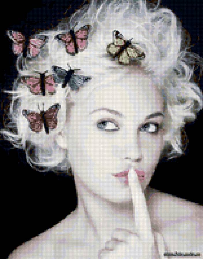 девушка с бабочками - люди, девушка, бабочки - предпросмотр
