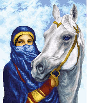 чарующий Восток - восток, женщина, девушка, лошадь - оригинал