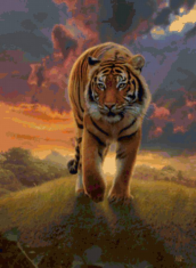 Затмил солнце - животные, хищник, тигр - предпросмотр